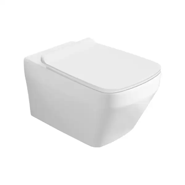 Унитаз подвесной Rimless (безободковый) Simas Baden Baden с сиденьем Soft Close, белый глянец (BB 18/F87+BB 004) фото 1 Aquada.com.ua
