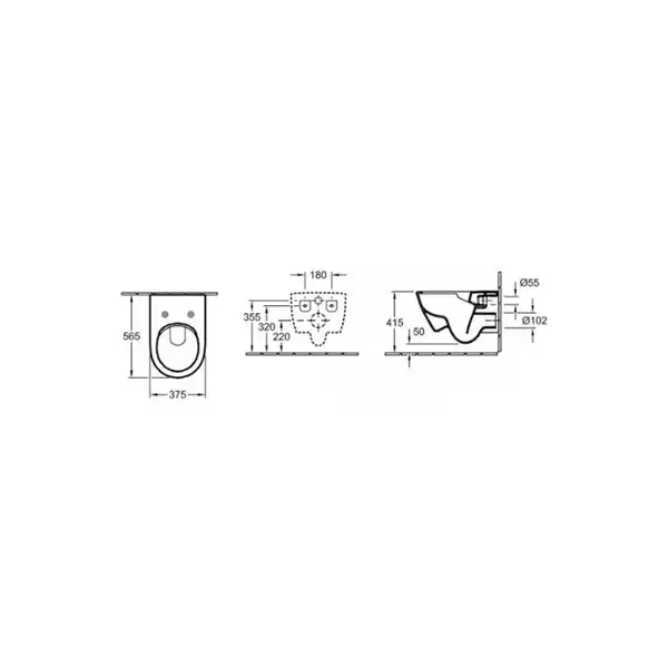 VILLEROY & BOCH SUBWAY 2.0 унитаз подвесной, с вертикальным смывом DirectFlush, с сиденьем Slimseat с функцией QuickRelease и SoftClosing (5614R201) фото 2 Aquada.com.ua