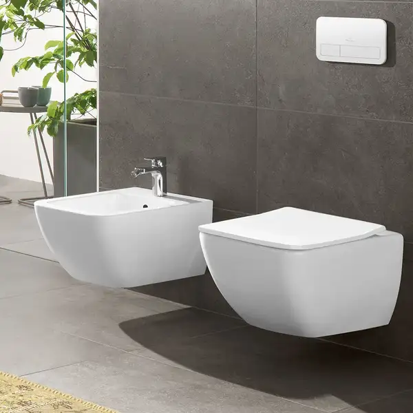 Унитаз подвесной DirectFlush (безободковый) Villeroy & Boch Legato с сиденьем Soft Close (5663RS01) фото 3 Aquada.com.ua