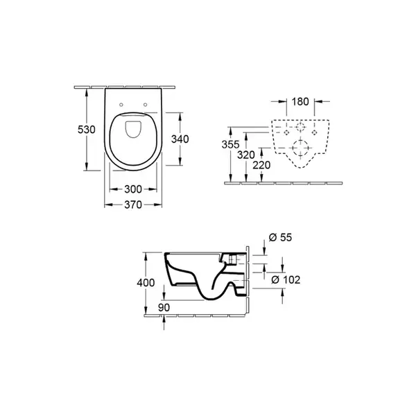 Унитаз подвесной DirectFlush (безободковый) Villeroy & Boch Legato с сиденьем Soft Close (5663RS01) фото 4 Aquada.com.ua