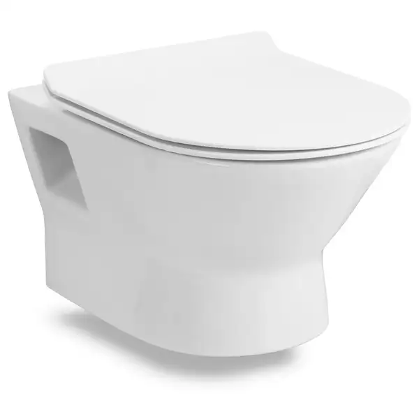VOLLE FIESTA RIM унитаз подвесной без ободка, сиденье твердое SLIM slow-closing 51*36*40см (13-77-034) фото 1 Aquada.com.ua