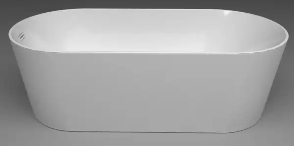 Ванна акриловая отдельностоящая Devit Ovale 169,5 х 80,5 см (17080136) фото 2 Aquada.com.ua
