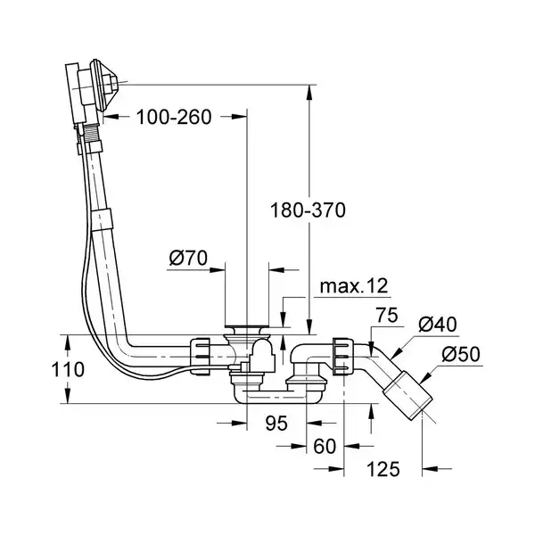 Зливний і переливний гарнітур Grohe Talento (28939000)