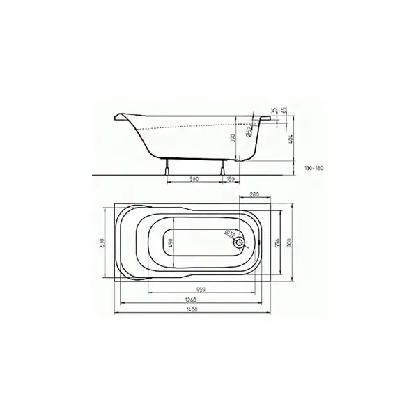 Ванна акриловая Kolo Sensa 140 х 70 см XWP354000N (XWP354000N) фото 2 Aquada.com.ua