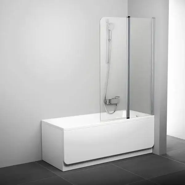 RAVAK Штора для ванны CVS2-100 L сатин+Transparent (7QLA0U00Z1) фото 1 Aquada.com.ua