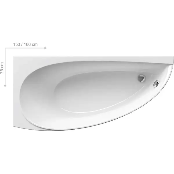 Ravak Avocado Ванна акриловая 150x75 см, левая (CT01000000)