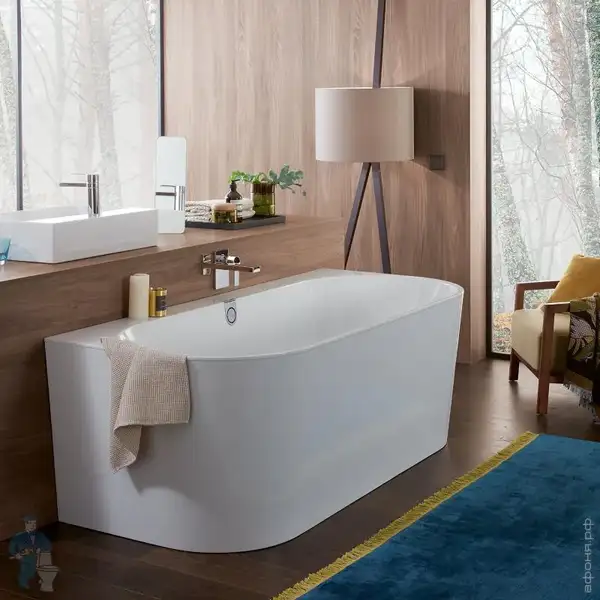 VILLEROY & BOCH OBERON 2.0 ванна 180*80см квариловая, пристенная, с панелью, со сливом-переливом (UBQ180OBR9CD00V-01) фото 3 Aquada.com.ua