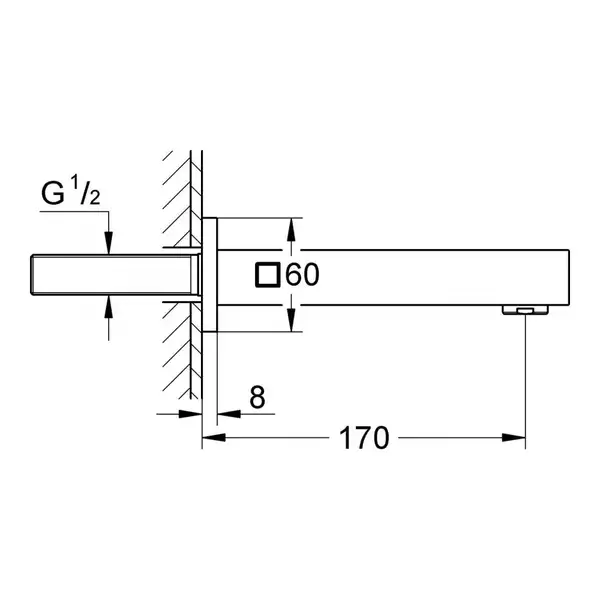 Вилив для ванни Grohe Universal Cube (13303000)