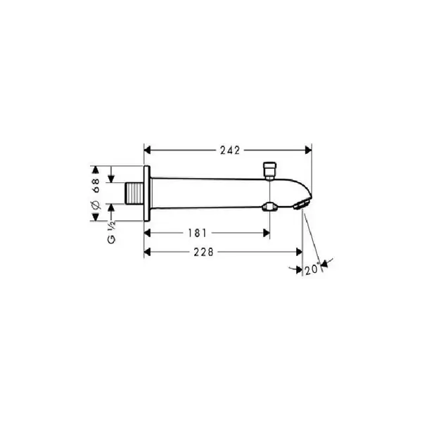 Излив для ванны Hansgrohe Talis (13424000) фото 2 Aquada.com.ua