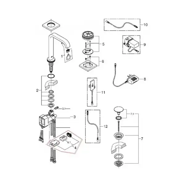 Футляр Grohe з батарейкою (42393000)