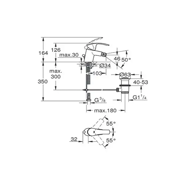 Смеситель для биде Grohe Eurosmart, хром (32929002)