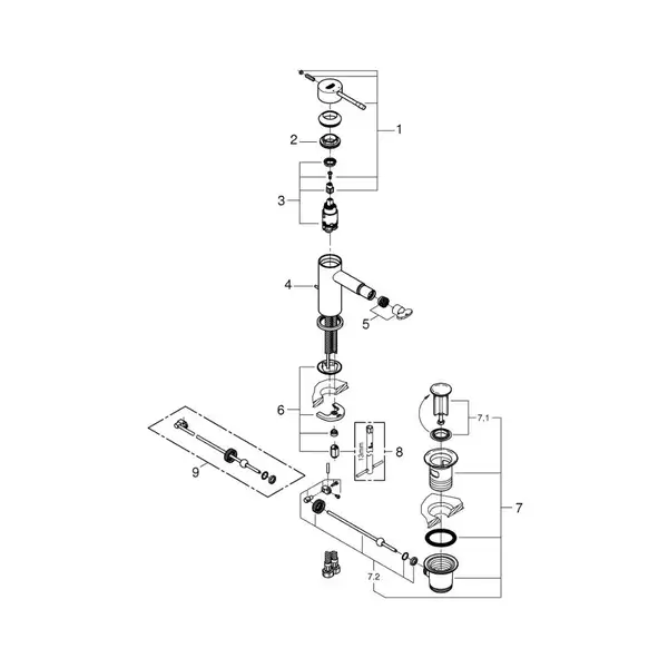 Grohe Essence New Смеситель для биде, хром (32935001)