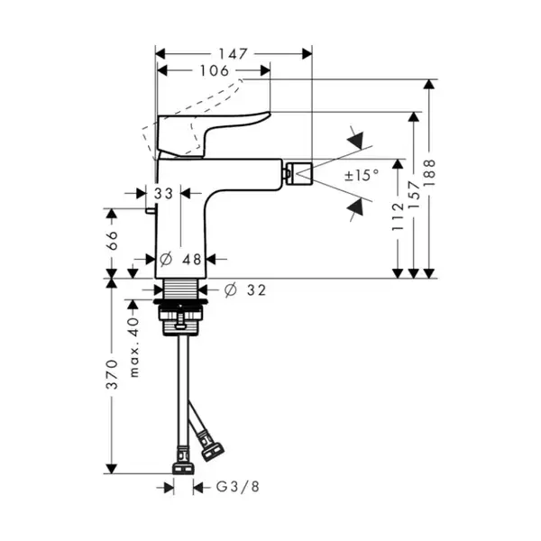 Hansgrohe Mertis Смеситель для биде, хром (31280000)
