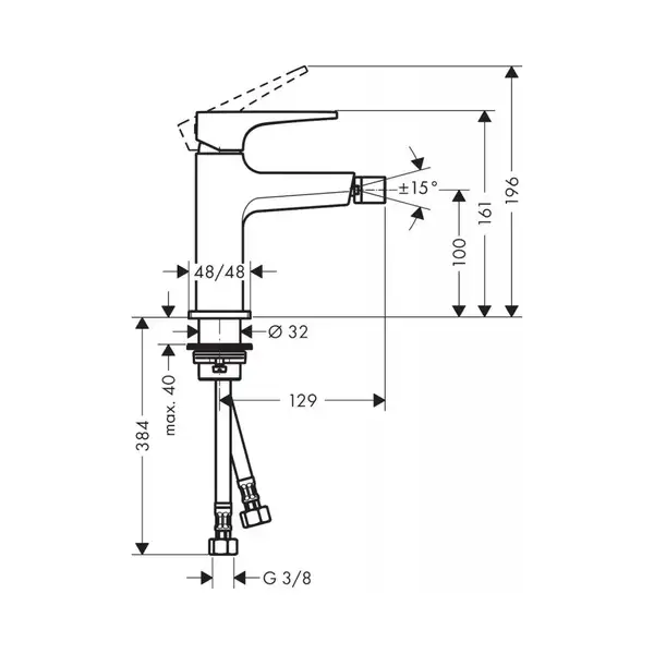 Hansgrohe Metropol Смеситель для биде, хром (32520000)