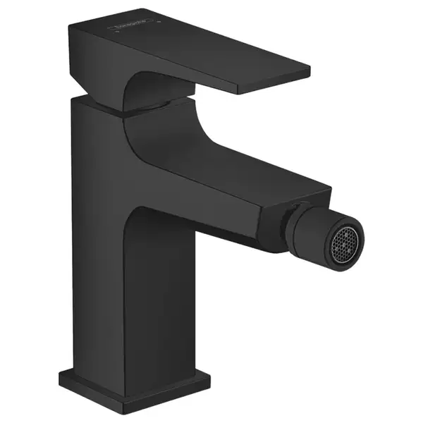 Смеситель для биде Hansgrohe Metropol (цвет - чёрный матовый), с донным клапаном Push-Open (32520670) фото 1 Aquada.com.ua