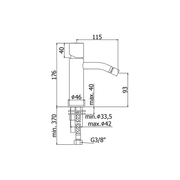 Смеситель для биде Paffoni Light (цвет - хром) (LIGX131CR) фото 2 Aquada.com.ua