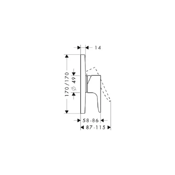 Смеситель для душа Axor Citterio M (34625000) фото 3 Aquada.com.ua
