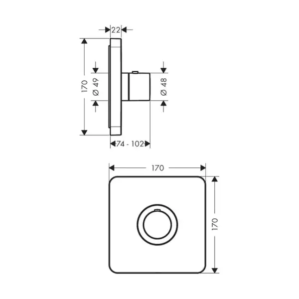 Axor Shower Select Highflow Термостат для душа, хром (36711000)