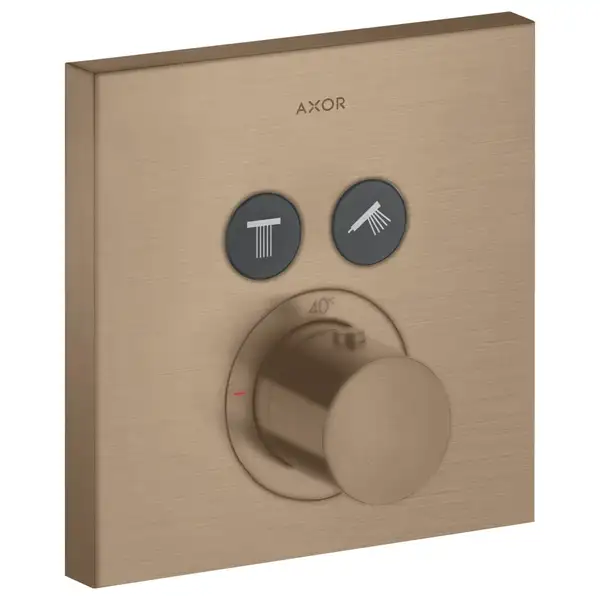 Термостат на 2 потребителя, скрытого монтажа Axor ShowerSelect (цвет - матовое красное золото) (36715310) фото 1 Aquada.com.ua