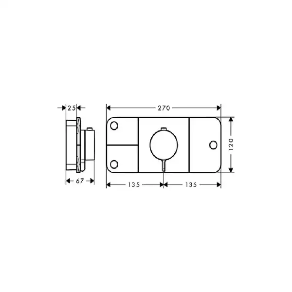 Термостат для душа Axor One (цвет - хром) (45713000) фото 3 Aquada.com.ua