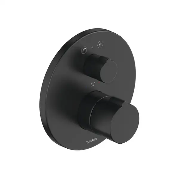 Термостат для душа скрытого монтажа Duravit C.1 (цвет - чёрный матовый) (C15200018046) фото 1 Aquada.com.ua