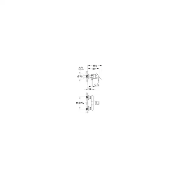 Grohe BauLoop Смеситель для душа, хром (23340000)