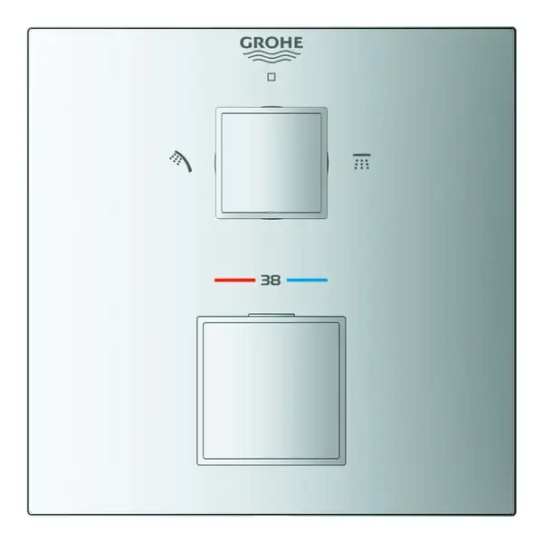 Grohe Grohtherm Cube Термостат для душа на 2 потребителя, хром (24154000)