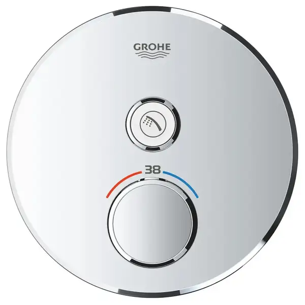 GROHE Смеситель для душа, внешняя часть, на 1 выход, хром SmartControl (29118000) фото 4 Aquada.com.ua