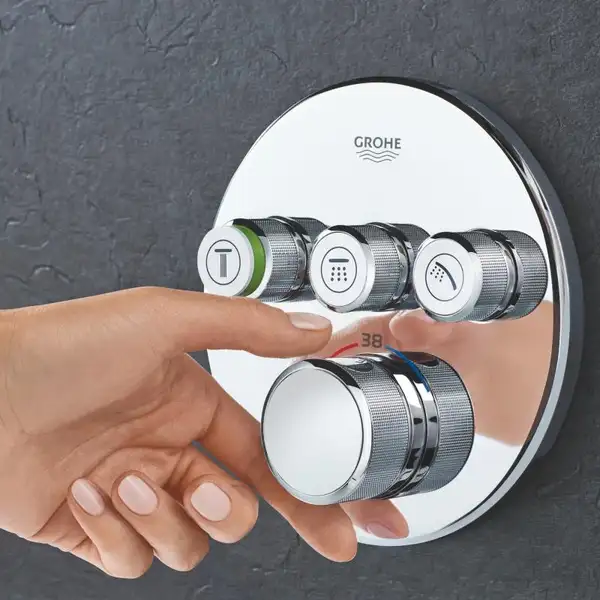 GROHE Термостат для душа/ванны с 3 кнопками, накладная панель SmartControl (29121000) фото 15 Aquada.com.ua