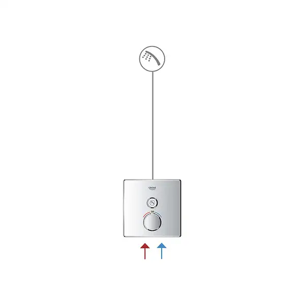 Термостат для ванны/душа на 1 выход Grohe Grohtherm SmartControl (цвет - хром) (29123000) фото 6 Aquada.com.ua