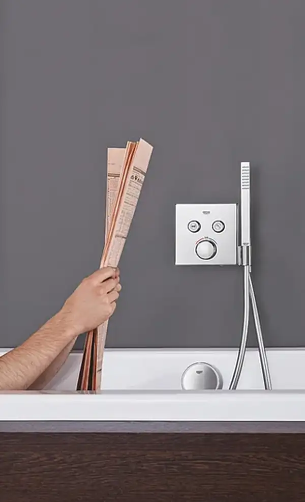 Термостат для ванны на 2 выхода Grohe Grohtherm SmartControl (цвет - хром), со встроенным держателем для ручного душа (29125000) фото 8 Aquada.com.ua