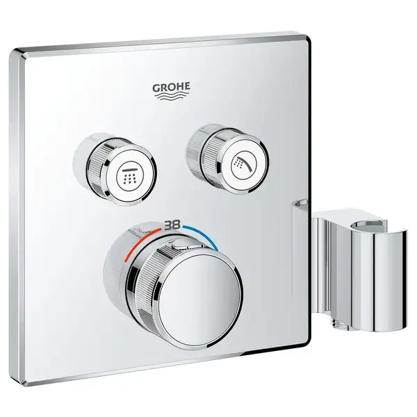 Термостат для ванны на 2 выхода Grohe Grohtherm SmartControl (цвет - хром), со встроенным держателем для ручного душа (29125000) фото 10 Aquada.com.ua