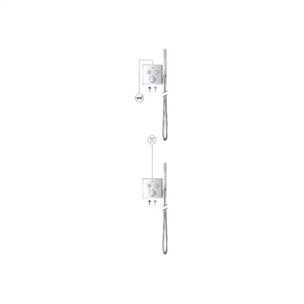 Grohe Grohtherm SmartControl, термостат на 2 выхода, хром (29125000)
