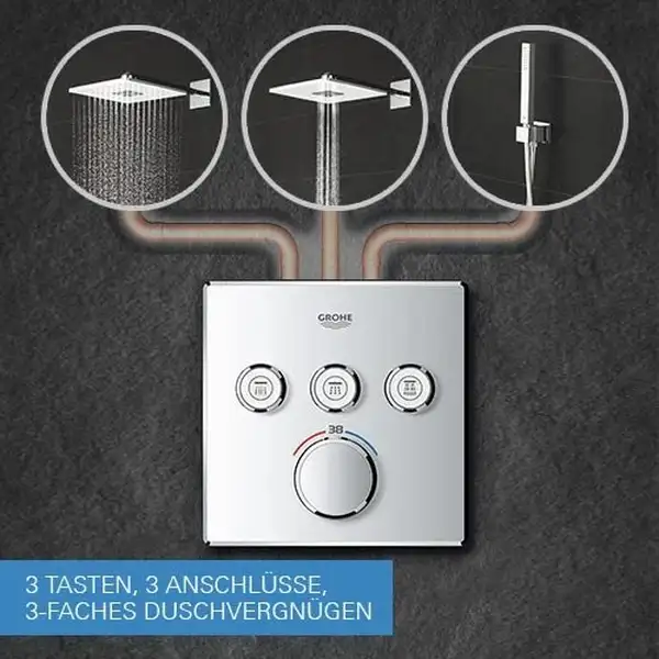 GROHE Термостат встраеваемый на 3 выхода Grohtherm SmartControl (29126000) фото 22 Aquada.com.ua