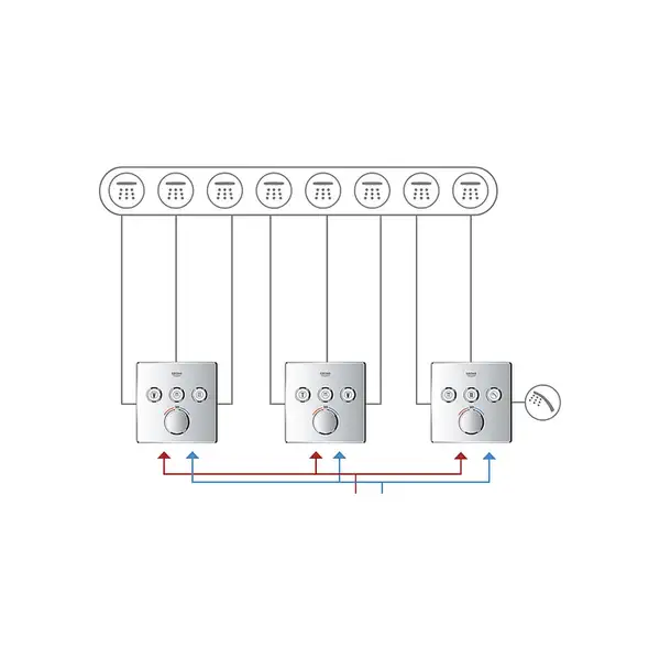 GROHE Термостат встраеваемый на 3 выхода Grohtherm SmartControl (29126000) фото 10 Aquada.com.ua