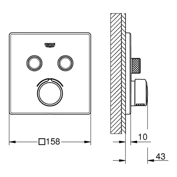 Grohe SmartControl Смеситель скрытый, хром (29148000)