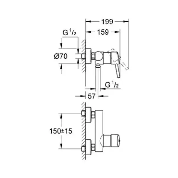 Grohe Concetto Смеситель для душа, хром (32210001)