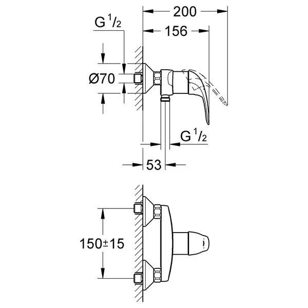 Змішувач для душу Grohe Euroeco New (32740000)