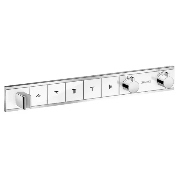 Термостат, скрытого монтажа, на 5 потребителей Hansgrohe RainSelect (цвет - хром/белый) (15358400) фото 1 Aquada.com.ua