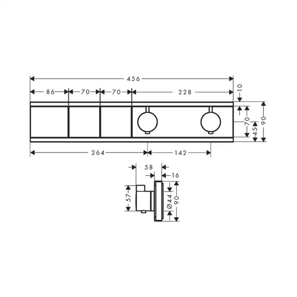 Hansgrohe RainSelect Термостат для душа, хром (15380000)