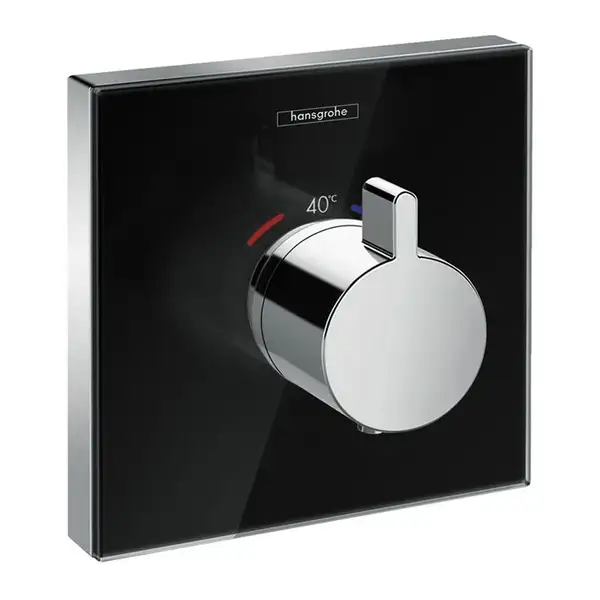 Термостат прихованого монтажу Hansgrohe ShowerSelect Glass HighFlow, Black/Chrome (15734600)