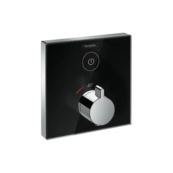 HANSGROHE ShowerSelect Термостат  для одного потребителя, стеклянный, СМ, черный/хром (15737600) фото 1 Aquada.com.ua