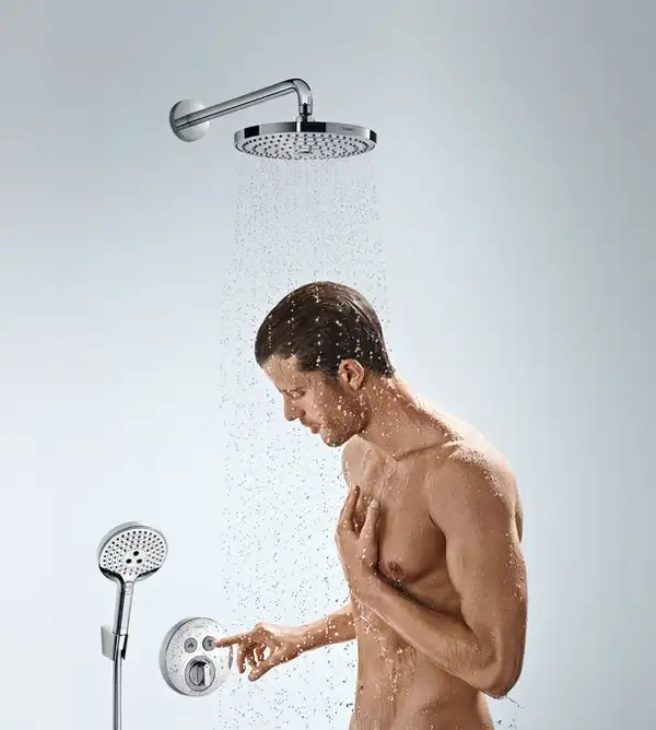 Смеситель для душа Hansgrohe ShowerSelect S (цвет - хром), для 2 потребителей (15748000) фото 3 Aquada.com.ua
