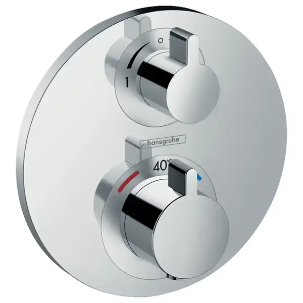 HANSGROHE Термостат с запорным/переключающим вентилем Ecostat S (15758000) фото 1 Aquada.com.ua