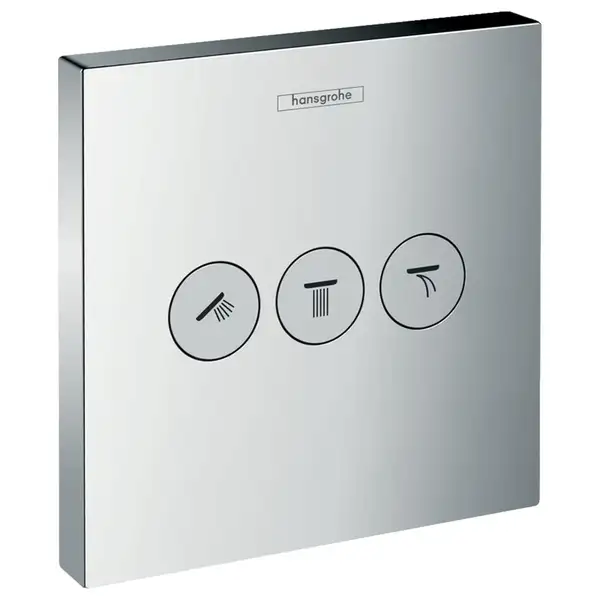 HANSGROHE Запорно-переключающее устройство на 3 потребителя Shower Select (15764000) фото 1 Aquada.com.ua