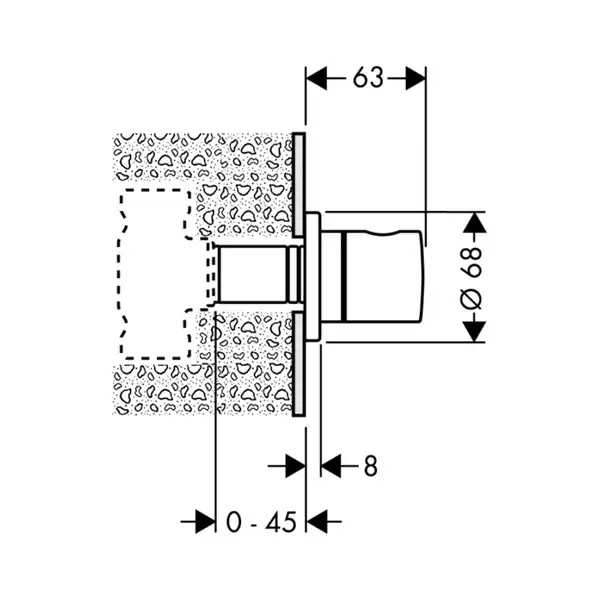 Запорный вентиль Hansgrohe (15972000) фото 2 Aquada.com.ua