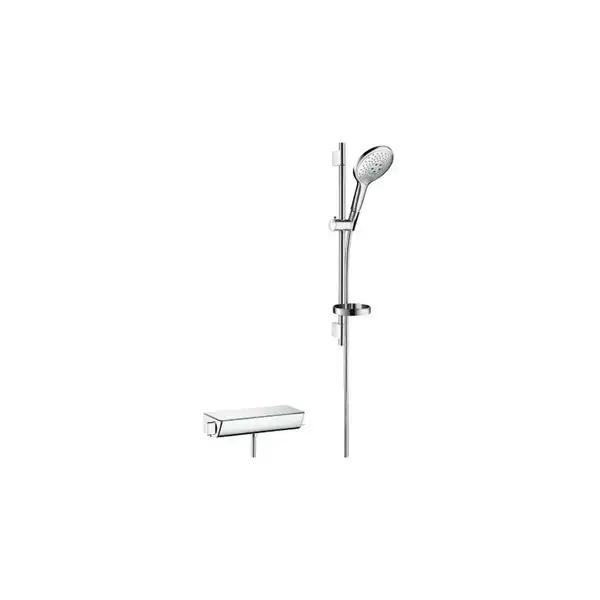 Душевой гарнитур с термостатом Hansgrohe Raindance Select (белый/хром) (27036400) фото 1 Aquada.com.ua