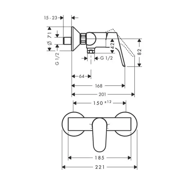 Hansgrohe Focus E Смеситель для душа, хром (31960000)