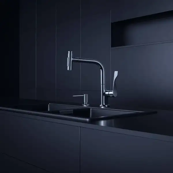 Змішувач для кухні Axor Citterio Select 230 2jet з витяжним виливом Sbox, хром (39862000)