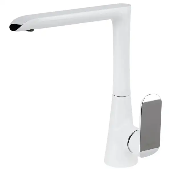 Смеситель для кухни Devit Iven (цвет - хром/белый) (43108141W) фото 1 Aquada.com.ua